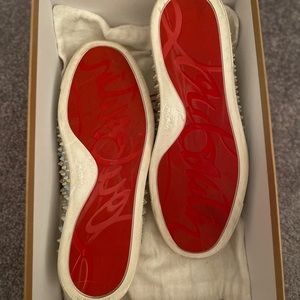 christian louboutin slide on flats